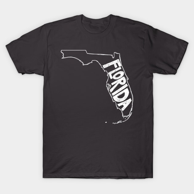 Florida (White Graphic) T-Shirt by thefunkysoul